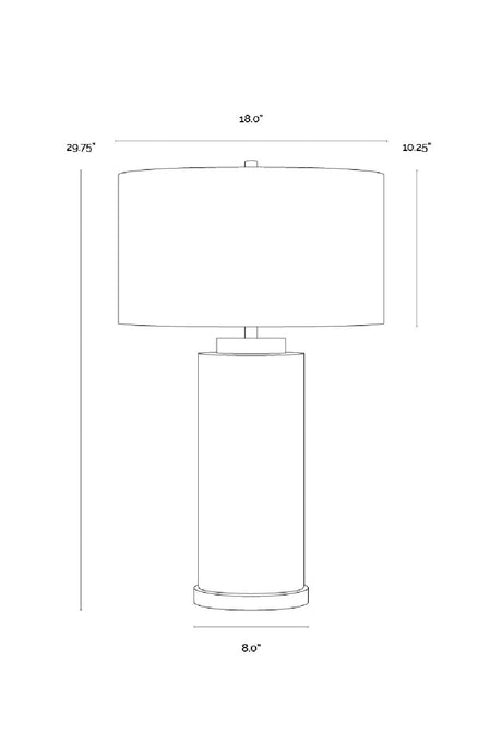 Modern European furniture - Gray Linen Marble Table Lamp - www.oroa.com