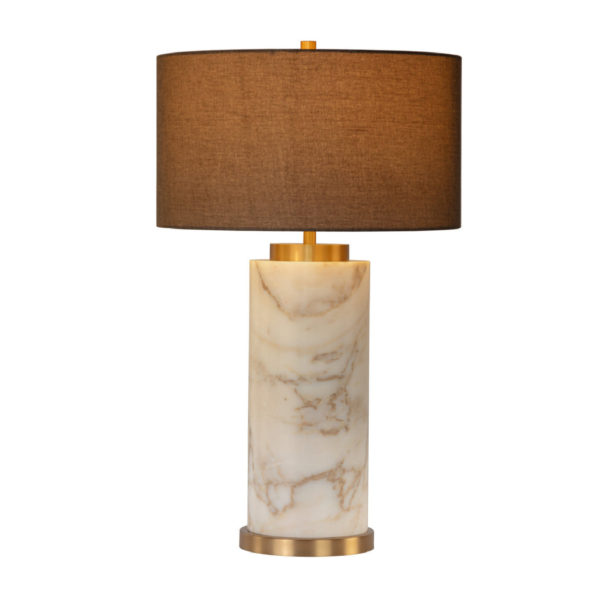 Gray Linen Marble Table Lamp | Splendido Apollolina