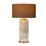 Gray Linen Marble Table Lamp | Splendido Apollolina