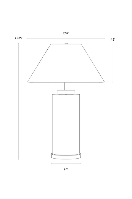 Modern European furniture - Cylindrical Marble Table Lamp - www.oroa.com