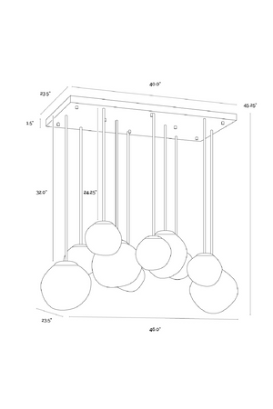 Gray Glass Orbs Chandelier | Splendido Dionis | Oroa.com