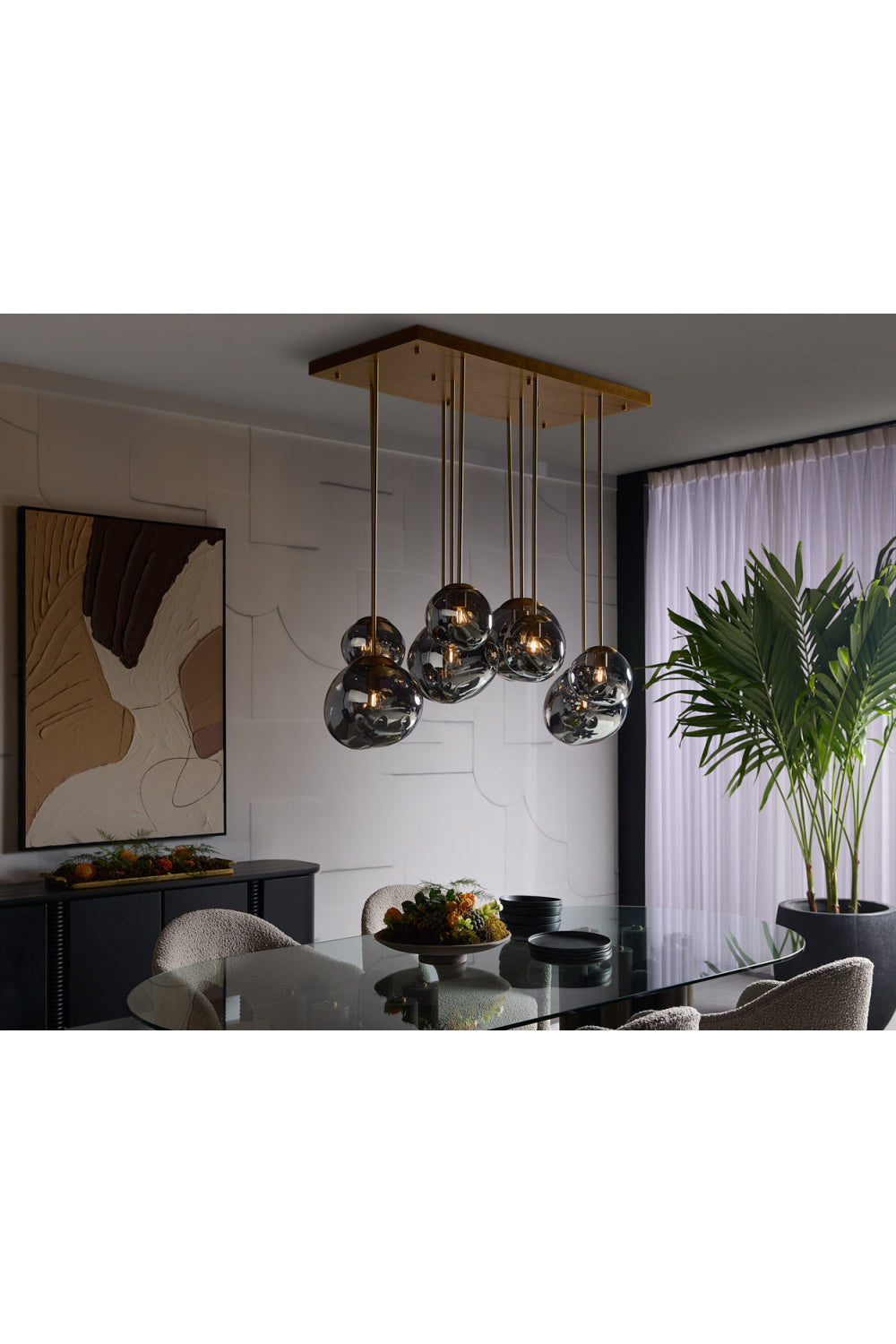 Gray Glass Orbs Chandelier | Splendido Dionis | Oroa.com