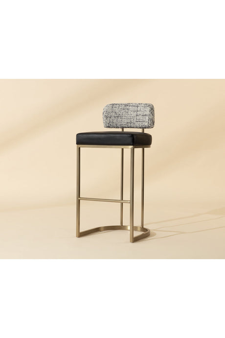 Modern European furniture - Two-Toned Low-Back Bar Stool - www.oroa.com