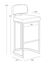 Modern European furniture - Two-Toned Low-Back Bar Stool - www.oroa.com