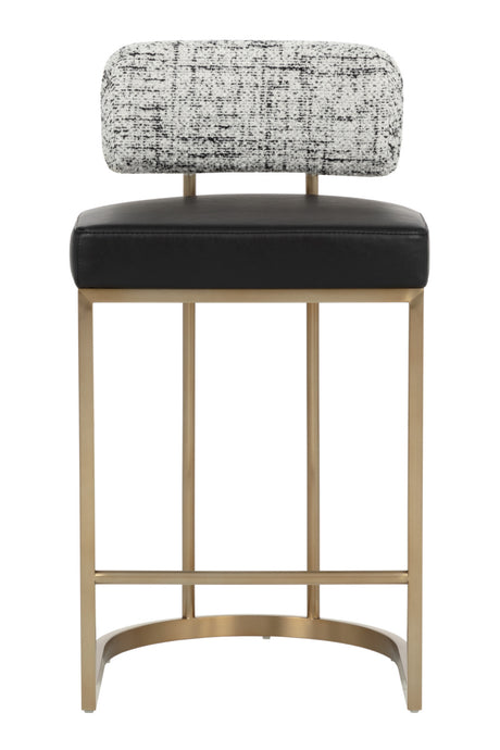 Brass Frame Upholstered Counter Stool | Splendido Larissa | Oroa.com