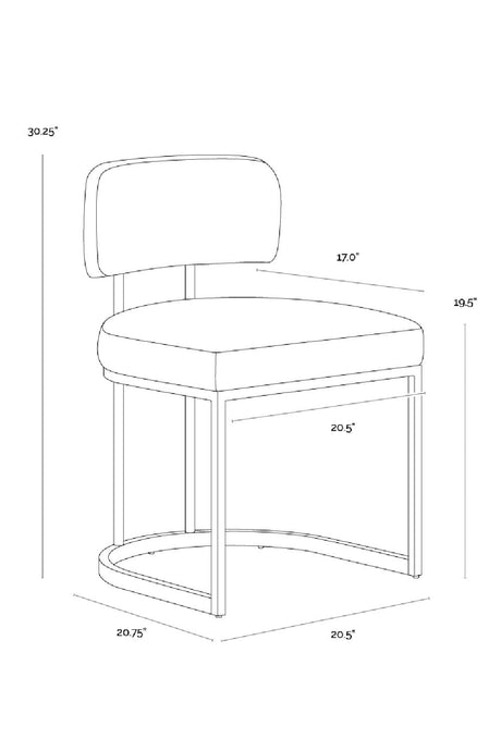Modern European furniture - Two-Toned Cantilevered Dining Chair - www.oroa.com