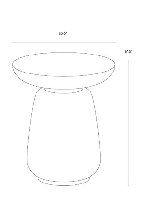Modern European furniture - Timber Effect Indoor/Outdoor End Table - www.oroa.com