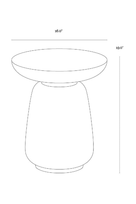 Modern European furniture - Timber Effect Indoor/Outdoor End Table - www.oroa.com