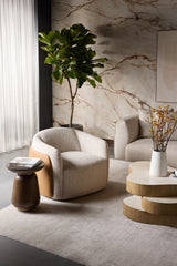 Modern European furniture - Timber Effect Indoor/Outdoor End Table - www.oroa.com
