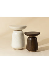 Modern European furniture - Timber Effect Indoor/Outdoor End Table - www.oroa.com