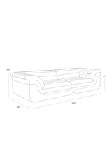 Modern European furniture - Deep-Channeled Fabric Sofa - www.oroa.com