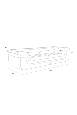 Deep-Channeled Fabric Sofa | Splendido Bello