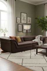 Modern European furniture - Deep-Channeled Fabric Sofa - www.oroa.com