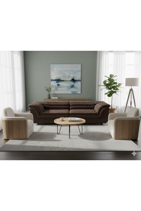 Modern European furniture - Deep-Channeled Fabric Sofa - www.oroa.com
