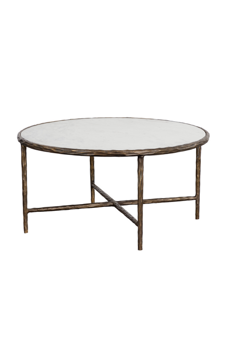 Brass Framed Marble Coffee Table | Splendido Riyaz | Oroa.com