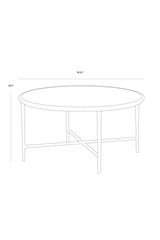 Modern European furniture - Brass Framed Marble Coffee Table - www.oroa.com