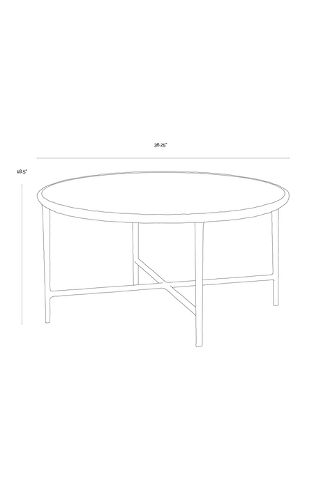 Modern European furniture - Brass Framed Marble Coffee Table - www.oroa.com