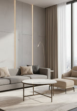 Modern European furniture - Brass Framed Marble Coffee Table - www.oroa.com