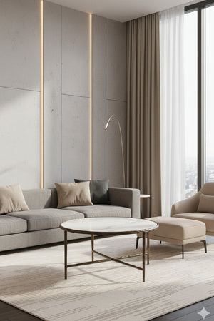 Brass Framed Marble Coffee Table | Splendido Riyaz | Oroa.com