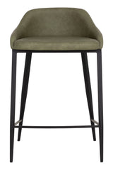 Modern European furniture - Low-Back Leather-Look Counter Stool - www.oroa.com