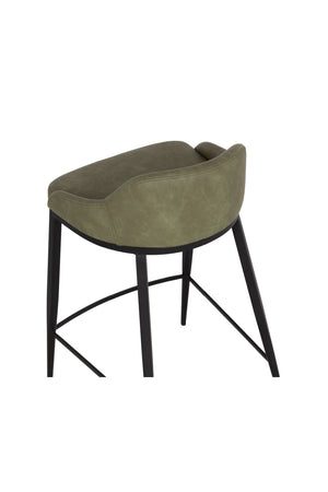 Low-Back Leather-Look Counter Stool | Splendido Astra | Oroa.com