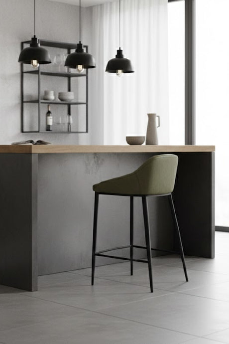 Low-Back Leather-Look Counter Stool | Splendido Astra | Oroa.com