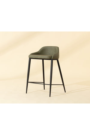 Low-Back Leather-Look Counter Stool | Splendido Astra | Oroa.com