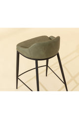 Modern European furniture - Low-Back Leather-Look Counter Stool - www.oroa.com