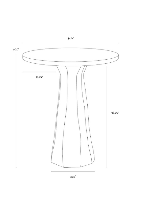 Modern European furniture - Marble-Inspired Concrete Bar Table - www.oroa.com