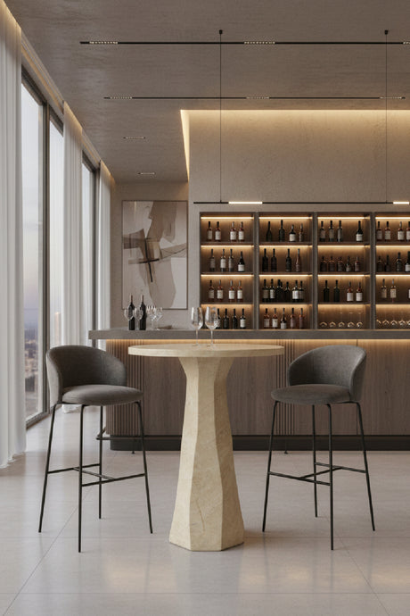 Marble-Inspired Concrete Bar Table | Splendido Kliff | Oroa.com