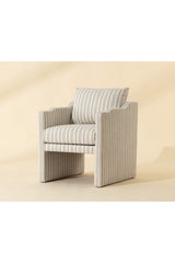 Modern European furniture - Stripe Patterned Dining Armchair - www.oroa.com