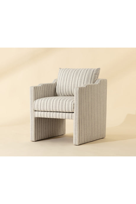 Modern European furniture - Stripe Patterned Dining Armchair - www.oroa.com