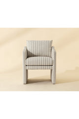 Modern European furniture - Stripe Patterned Dining Armchair - www.oroa.com
