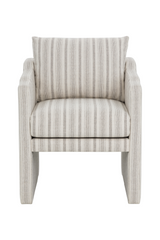Modern European furniture - Stripe Patterned Dining Armchair - www.oroa.com