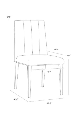 Modern European furniture - Vertical Channeled Dining Chairs (2) - www.oroa.com