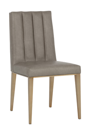 Modern European furniture - Vertical Channeled Dining Chairs (2) - www.oroa.com