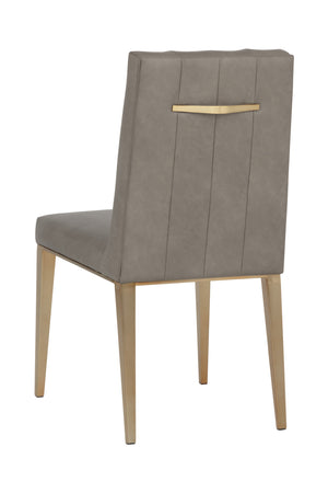 Modern European furniture - Vertical Channeled Dining Chairs (2) - www.oroa.com