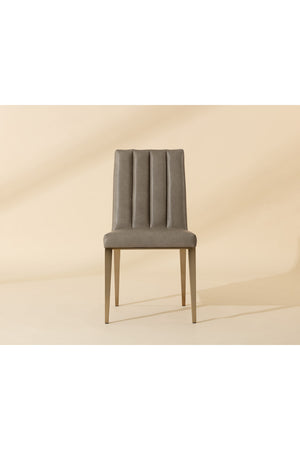 Modern European furniture - Vertical Channeled Dining Chairs (2) - www.oroa.com