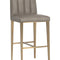 Modern European furniture - Vertical-Channeled Leather-Look Bar Stool - www.oroa.com