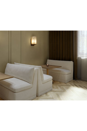 Modern European furniture - White Rectangular Banquette - www.oroa.com