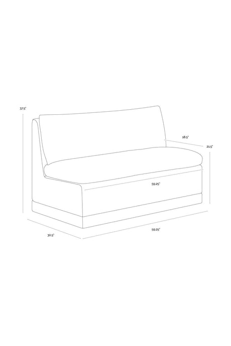 Modern European furniture - White Rectangular Banquette - www.oroa.com