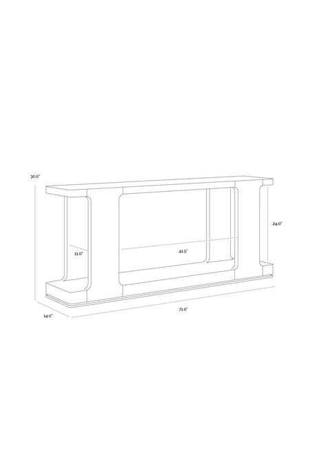 Modern European furniture - Textured Wood Console Table - www.oroa.com
