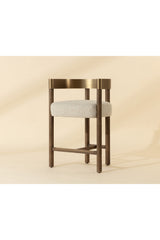 Modern European furniture - Brown Ash Curved Bar Stool - www.oroa.com
