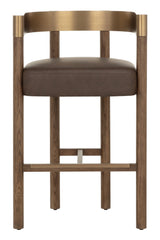 Modern European furniture - Brown Ash Curved Bar Stool - www.oroa.com