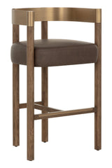 Modern European furniture - Brown Ash Curved Bar Stool - www.oroa.com