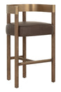 Modern European furniture - Brown Ash Curved Bar Stool - www.oroa.com