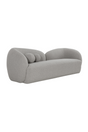 Modern European furniture - Gray Boucle Curved Sofa - www.oroa.com