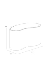 Modern European furniture - Freeform Travertine-Look Indoor/Outdoor Coffee Table - www.oroa.com