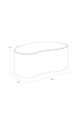Modern European furniture - Freeform Travertine-Look Indoor/Outdoor Coffee Table - www.oroa.com
