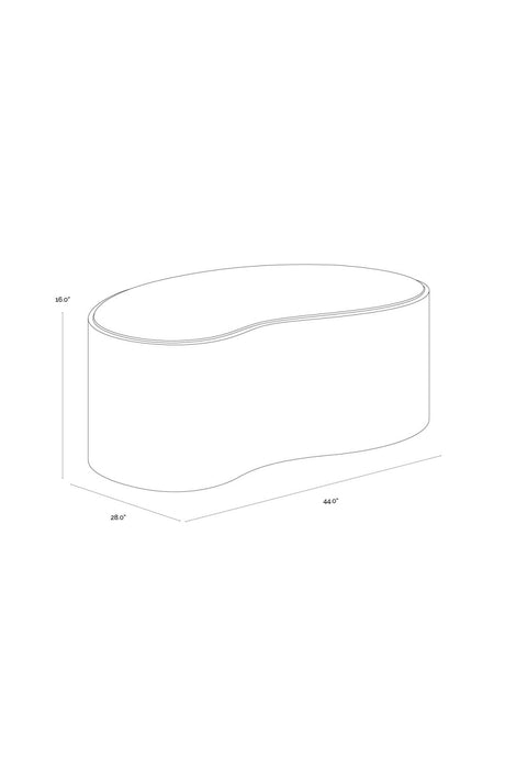 Modern European furniture - Freeform Travertine-Look Indoor/Outdoor Coffee Table - www.oroa.com